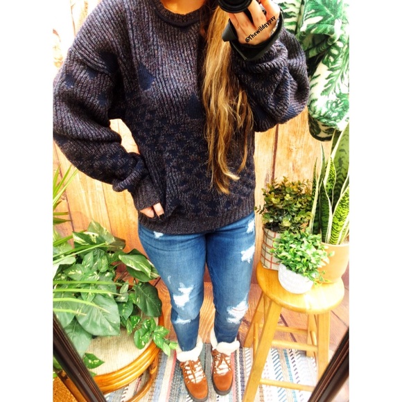 Vintage Sweaters - Vintage retro chunky knit sweater ☕️
